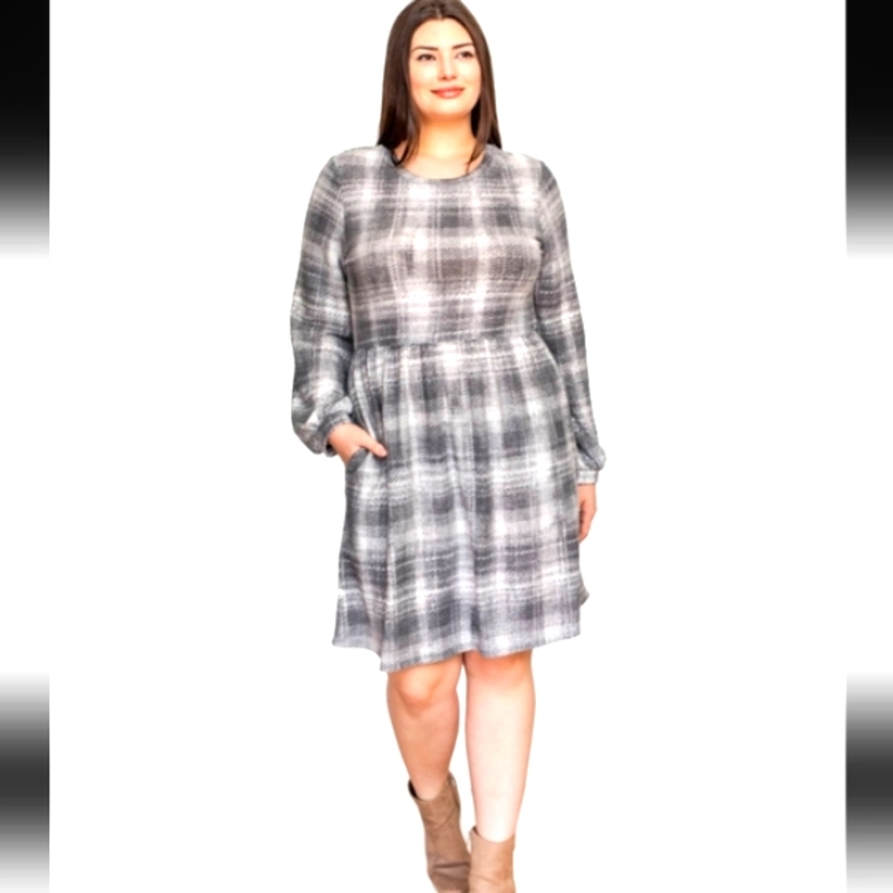 Gilli Katherine Plaid Dress 3X NWT